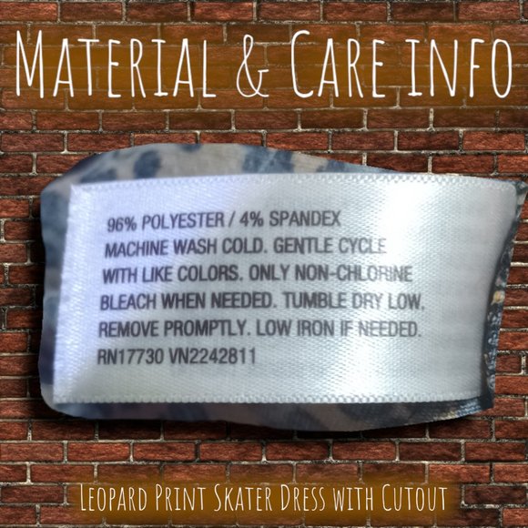 Leopard Print Skater Dress w'Cut Out - Picture 9 of 10